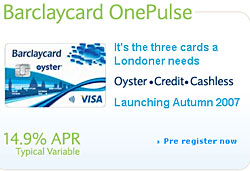 Barclaycard's OnePulse Credit Card Offers Oyster Functionality