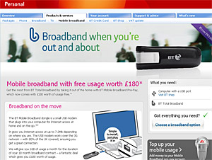 BT Announce Mobile Broadband Packages