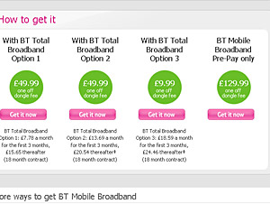 BT Announce Mobile Broadband Packages