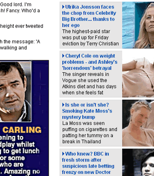 Twittering 'celebs' hit Daily Mail Where It Hurts - Sales