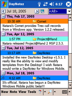 DayNotez v3 For Palm And Pocket PC Review (76%)