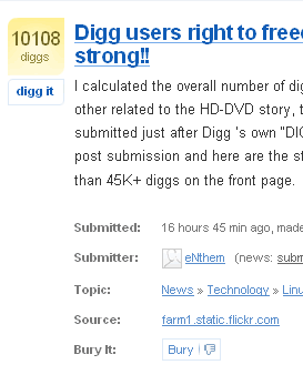Digg HD-DVD Fiasco