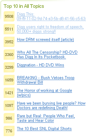Digg HD-DVD Fiasco