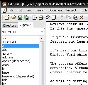 EditPlus Text/HTML Editor v3.10 Review (77%)
