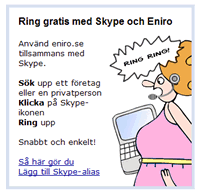 Skype Integrated Into Eniro, Swedish Phone Directory