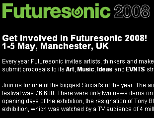 Futuresonic: A Strong Lineup For May 08
