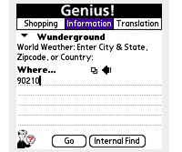 Genius! Internet App For Palm Treos: Review (83%)