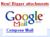 Gmail: Now 20Mb Attachments