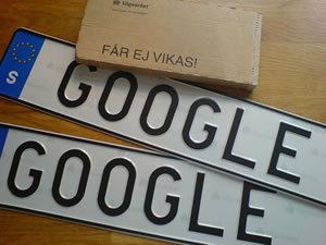 Google Car License Plate: Sweden