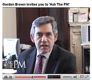 PM Gordon Brown Launches YouTube 'Ask The PM' sessions