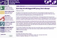DJ gets biggest ever fine for playing pirated MP3s
