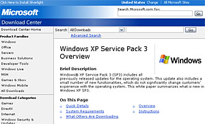 Microsoft Releases Windows XP SP3 To Manufacturing