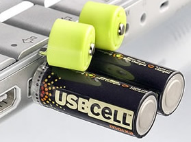 Moxia USBCell: Rechargeable Batteries via USB