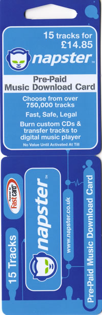 Napster pre-paid card