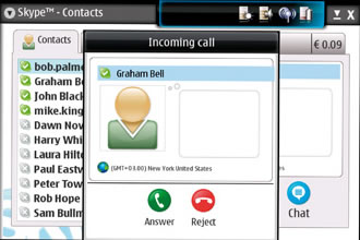 Nokia N800 Skype'd