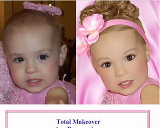 Retouching Service Turns Pageant Children Into Plastic Freakshows