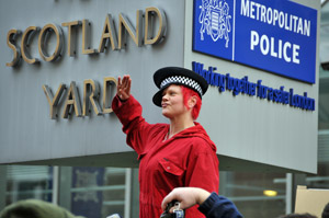 Photographers Protest Outside Scotland Yard