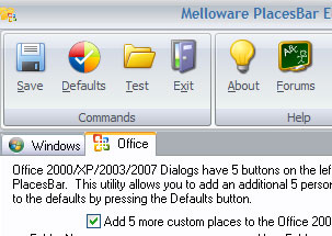 PlacesBar Editor: Windows XP Utility