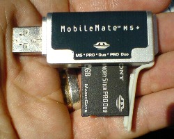 SanDisk MobileMate MS+: Review (99%): 2Gb MS Lifesaver