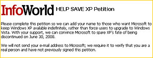 Users Petition To Keep XP Alive