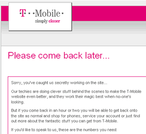 T-mobile.co.uk Site Down