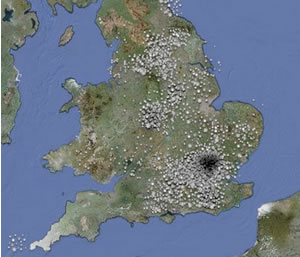 #uksnow Twitter Map Mashup & Skiing To Work!