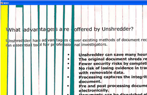 Unshredder: Join Together Shredded Documents In Software: Review-ette (20%)