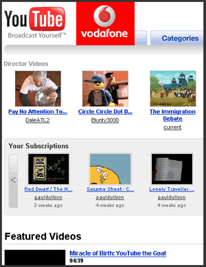 Vodafone Now Have YouTube