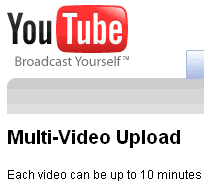 YouTube Multi-Upload App & 1GB Size Increase