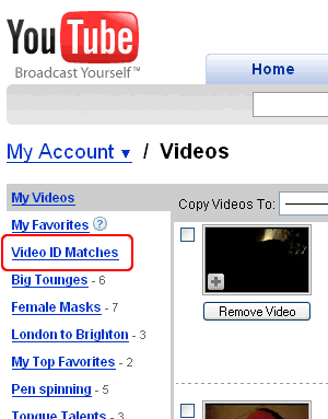 Video ID Matches: YouTube's Anti-Piracy Tools